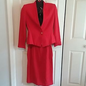 Two piece red suit